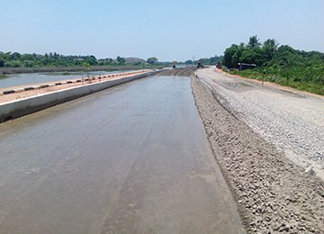 Construction of structures at weligatta Lunugamwehera Road (10+500 - 16+200)